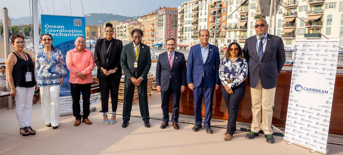 CARICOM representatives at Ocean Conference in France