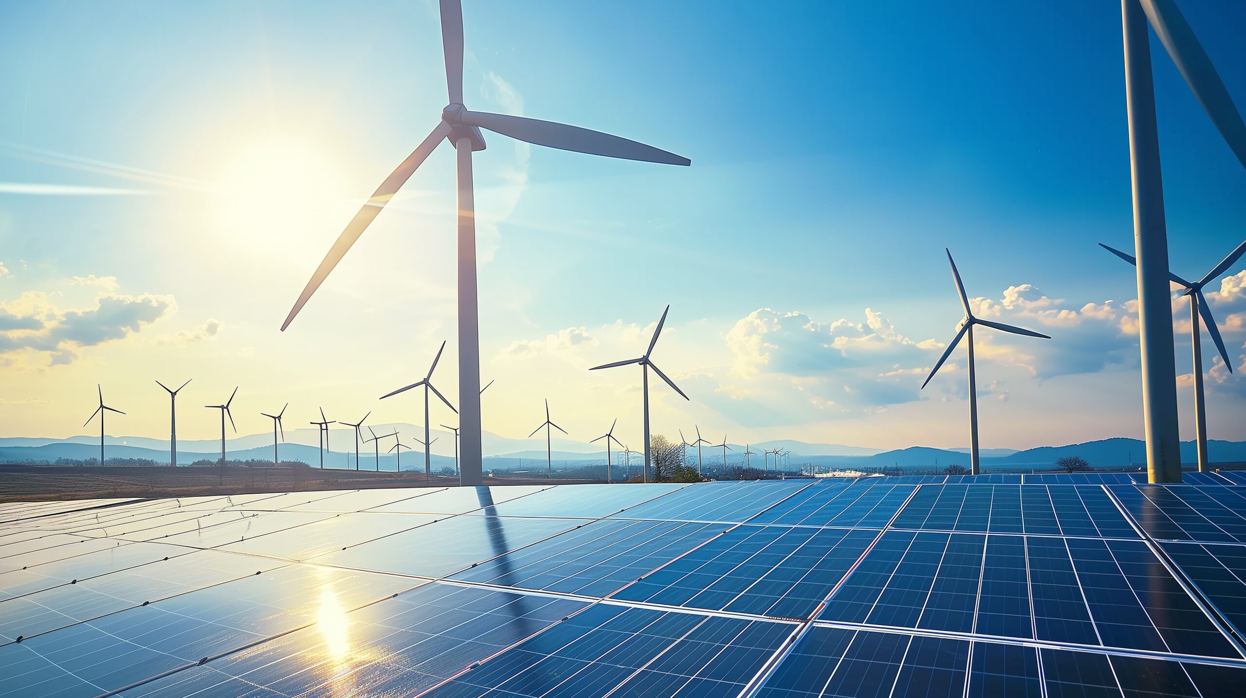 Green,Energy,Harvest,With,Windmill,And,Solar,Panels,For,Eco-green