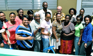 Teachers attended a two-day workshop entitled 'Sustainable Energy for Caribbean Education in The Bahamas' and constructed models of wind turbines. In the photo a Mr. Keith Etheridge, Kidwind Workshop Facilitator (Back row, centre); Mrs. Bar