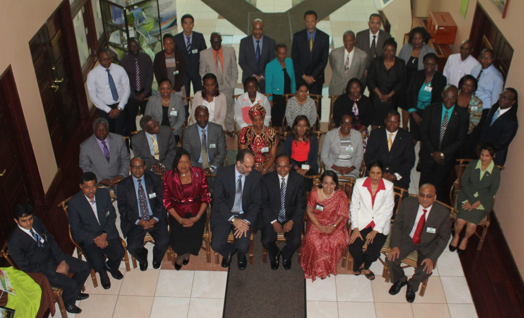 Representatives of the CARICOM and India delegations who attended the Inaugural Meeting of the CARICOM-India Joint Commission on Tuesday 2 June, 2015, at the CARICOM Secretariat