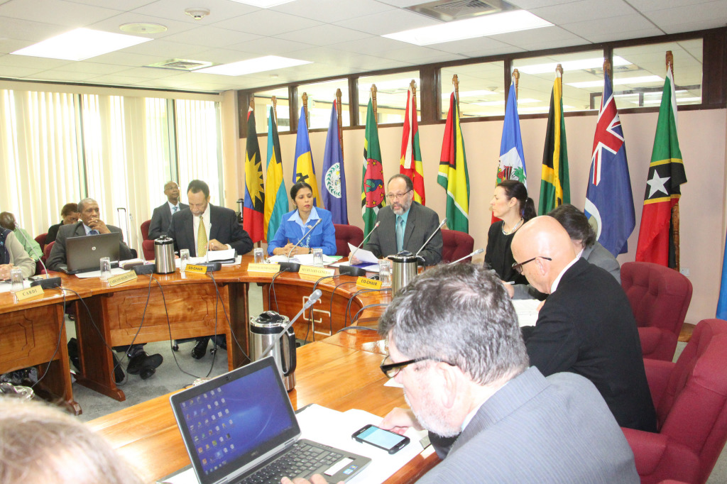 CARICOM Secretary-General Ambassador Irwin LaRocque (centre) addresses delegates at the Eighth General Meeting of CARICOM and Associate Institutions and the UN System, CARICOM Secretariat, Georgetown, Guyana, 24 July, 2015