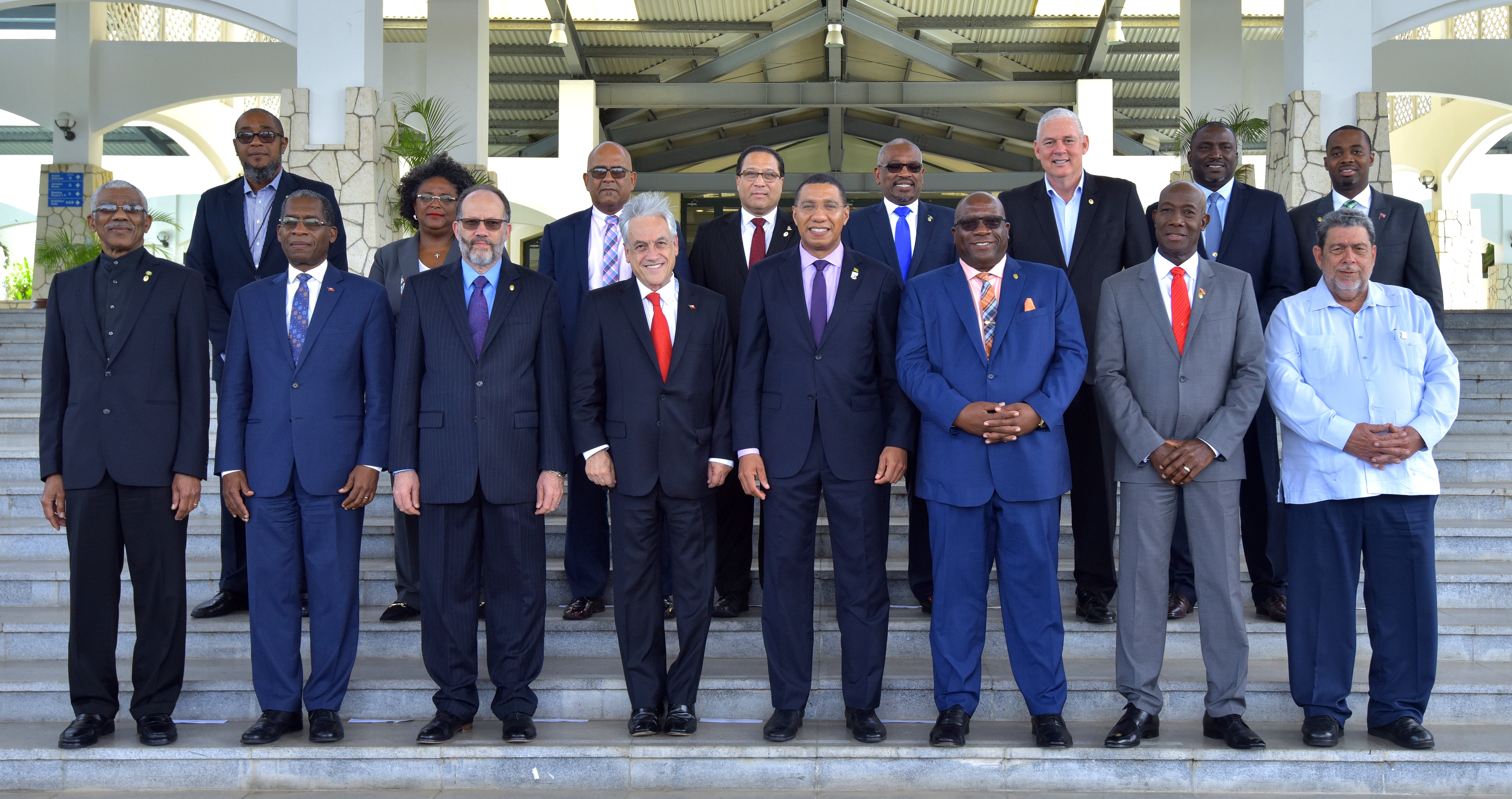 CARICOM Heads and Chilean President