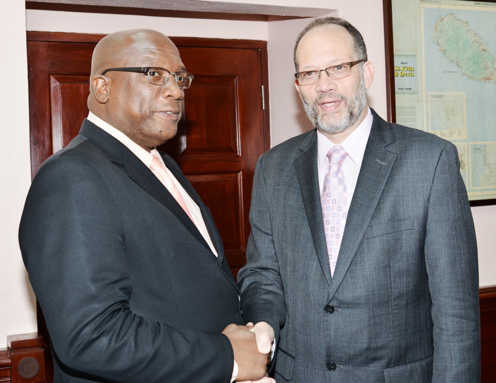 PM Harris greets Ambassador LaRocque