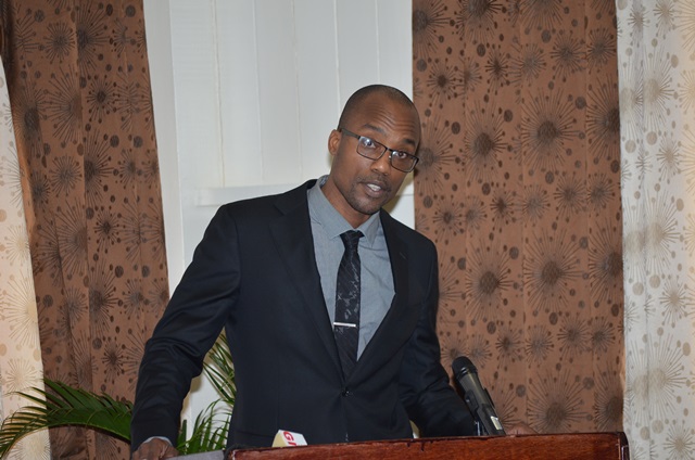 Director, EU Economic Partnership Agreement (EPA) Implementation Unit, Carlos Wharton at the custom and trade facilitation capacity building workshop