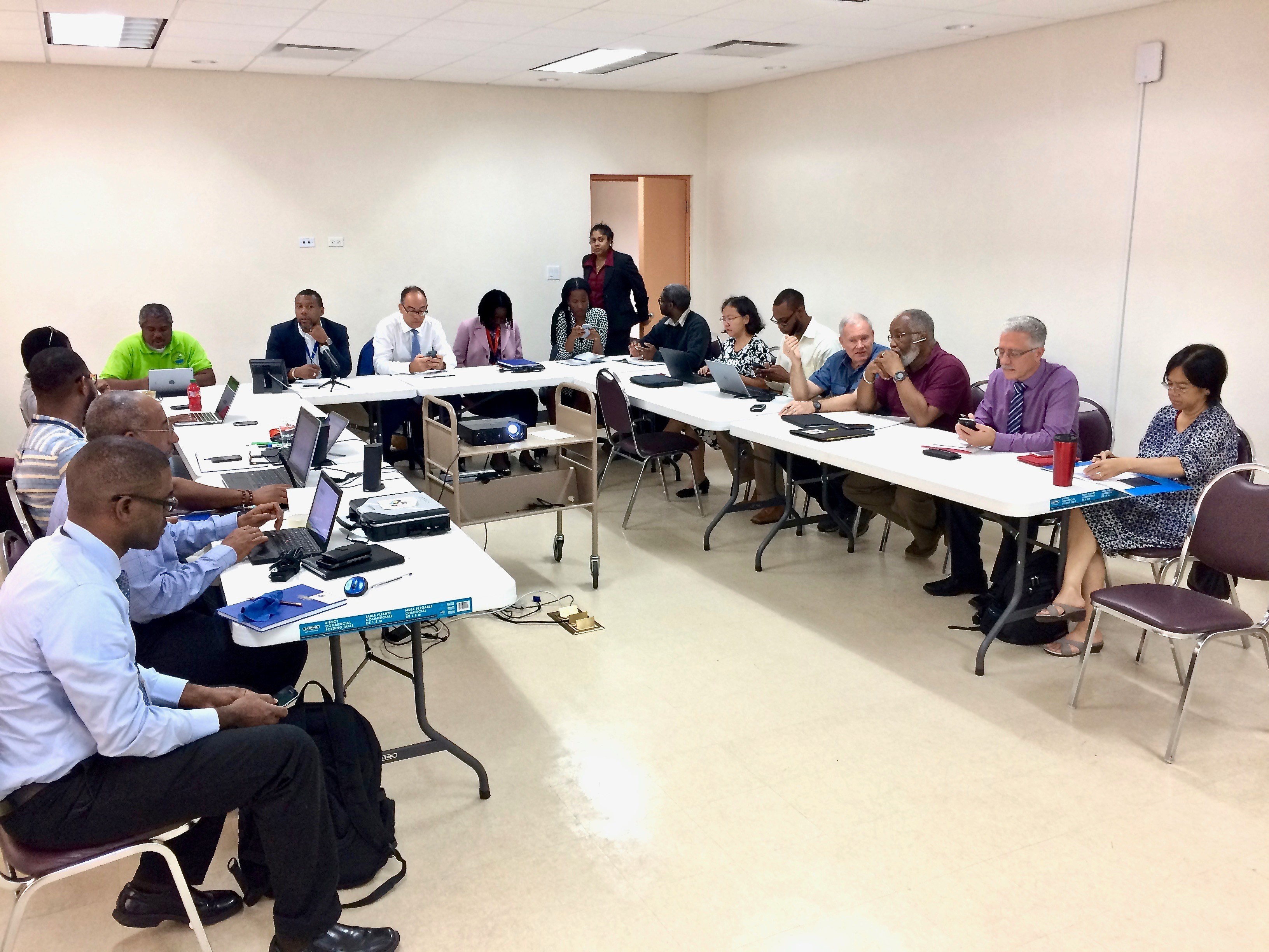 Members of the Eastern Caribbean Development Partner Group – Disaster Management (ECDPG) meeting at CDEMA in Barbados, Thursday September 29, 2016.