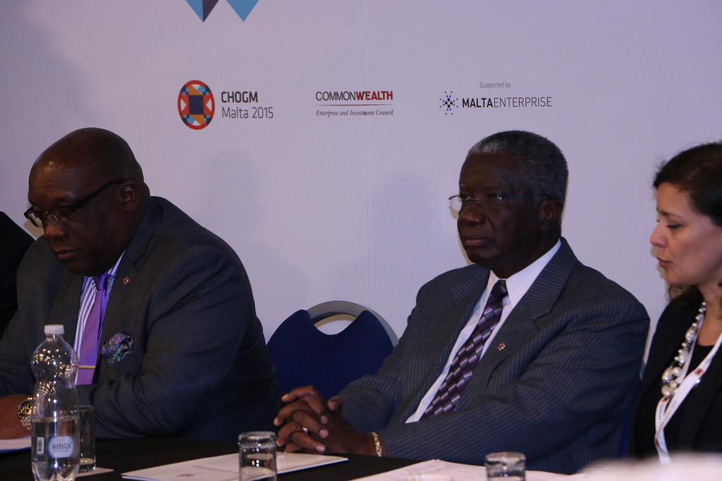 St. Kitts-Nevis Prime Minister Dr. Timothy Harris and Barbados Prime Minister Freundel Stuart at Business Forum