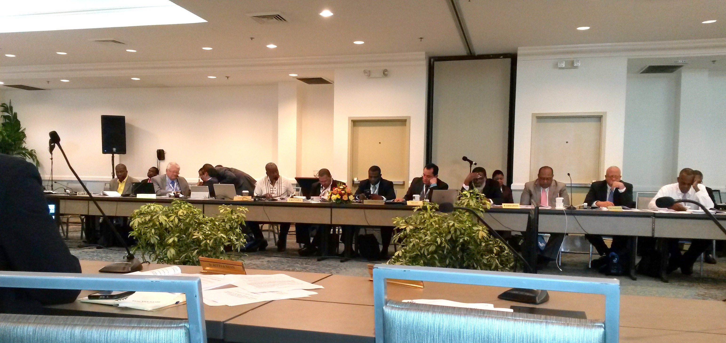 Delegates at the Special COTED on Agriculture in the Cayman Islands on Friday