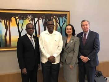 From left: Hugh Riley, CTO secretary general; The Bahamas Minister of Foreign Affairs and Immigration Fred Mitchell; CHTA president Karolin Troubetzkoy; and CHTA CEO and Director General Frank Comito. (Photo via CTO)
