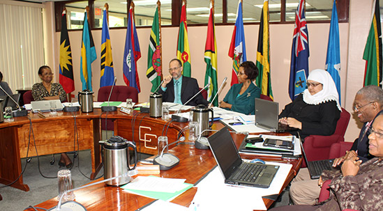 The Draft Strategic Plan for the Caribbean Community continued to be developed with discussions among the Community Organizations at the CARICOM Secretariat Headquarters in Turkeyen Guyana on Monday. Here pictured is Secretary General of the Caribbea