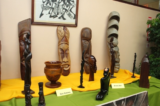 A display of sculptures