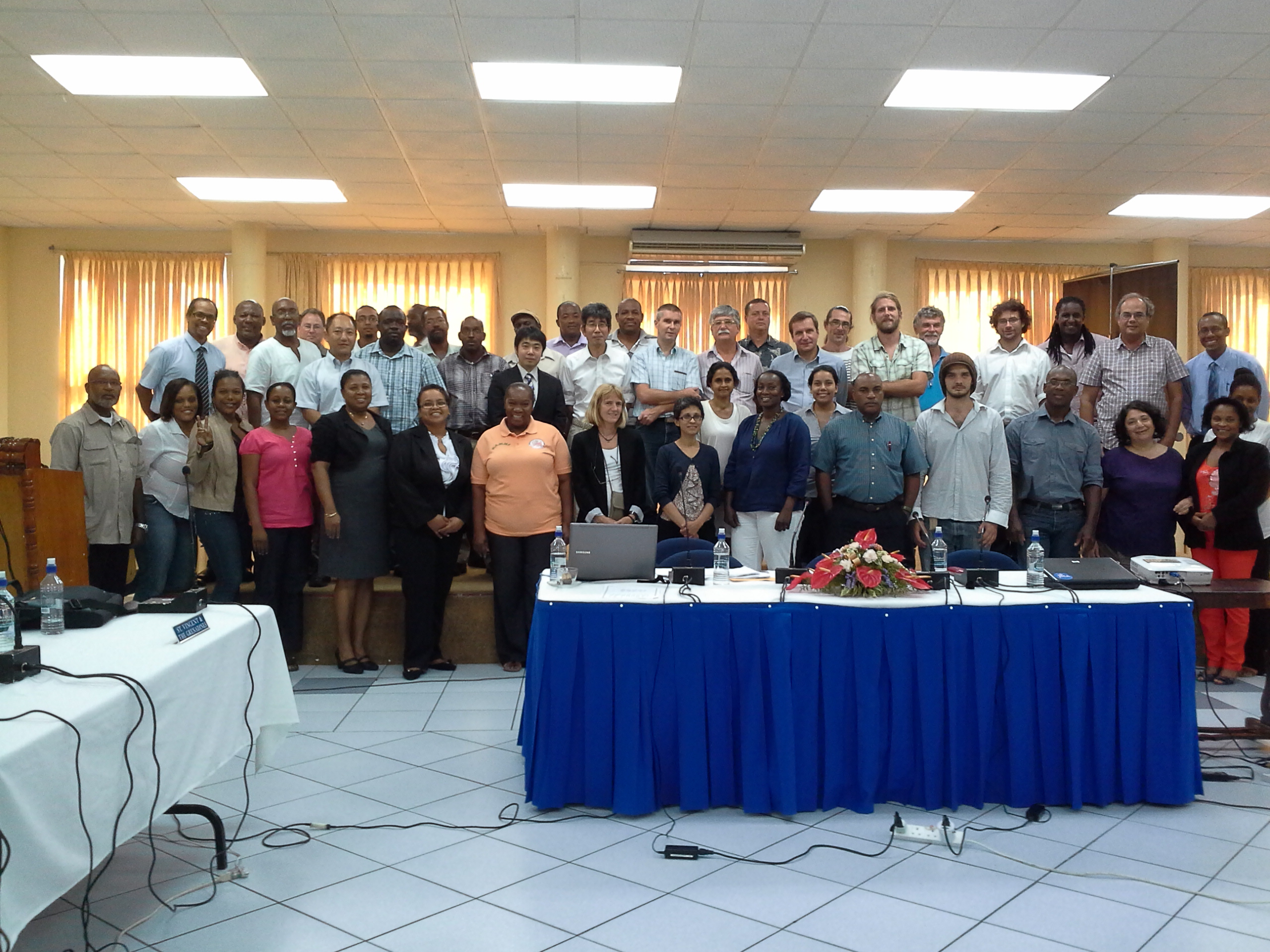 Officials of the Caribbean Network of Fisherfolk Organisations (CNFO), the University of the West Indies, the University of Florida Sea Grant, and the Caribbean Large Marine Ecosystem &amp;#40;CLME&amp;#41;