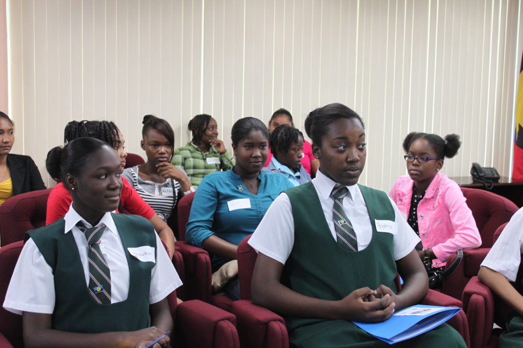 FLASHBACK: Young ladies at the ICT Forum on Girls last year at the CARICOM Secretariat