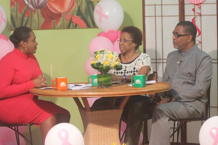 Ms Desiree Field-Ridley, CARICOM Secretariat and Ambassador Anthony Liverpool being interviewed about the Services Sector Symposium on Good Morning Antigua and Barbuda, TV Show on ABS TV, Monday.
