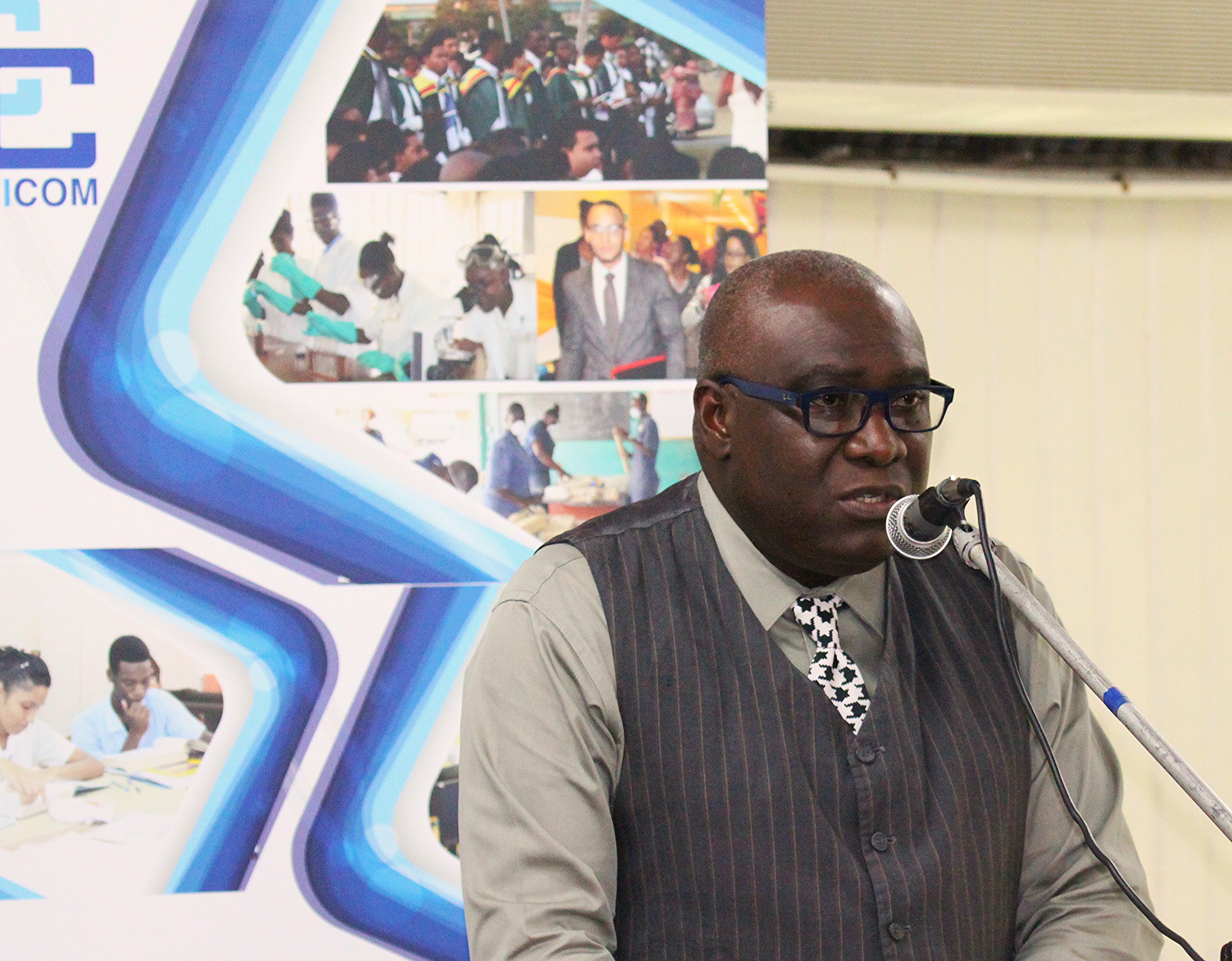 Chief Education Officer and National Focal Point for Guyana Mr. Marcel Hutson moderates the proceedings