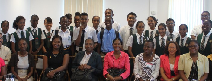 FLASHBACK: Secondary school students and teachers in Guyana with CARICOM Secretariat staff members in 2015