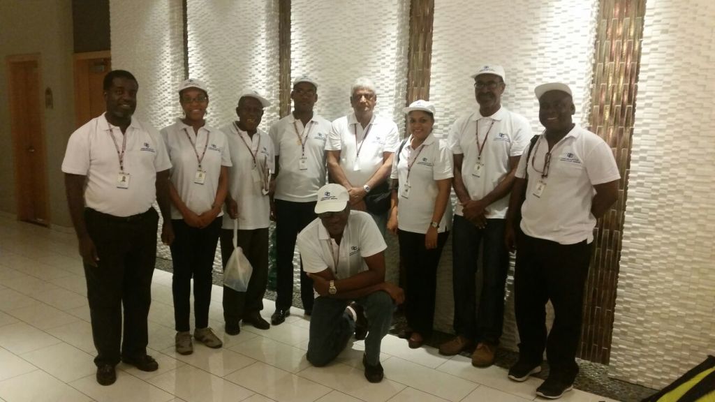 The CARICOM Electoral Observer Mission to Haiti. Fourth from right is Dr. Steve Surujbally,Chairman of the Guyana Elections Commission (Chief of Mission)