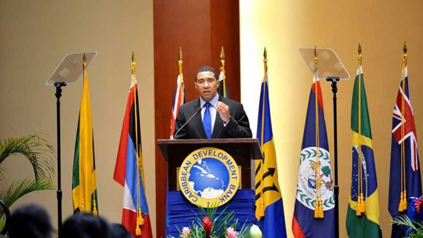 Prime Minister, the Most Hon. Andrew Holness, addresses the opening ceremony of the Caribbean Development Bank&rsquo;s (CDB) 46th Board of Governors meeting, held from May 16 to 20 at the Montego Bay Convention Centre, St. James.