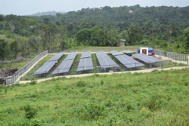The solar farm located at Khan&rsquo;s Hill, Mabaruma, Region One (Photo via DPI) 0 160