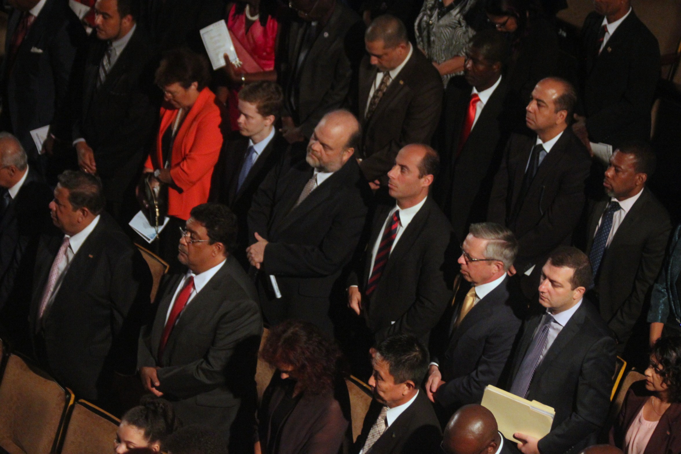 Observing a moment of silence for former Trinidad and Tobago Prime Minister Patrick Manning who died on Saturday