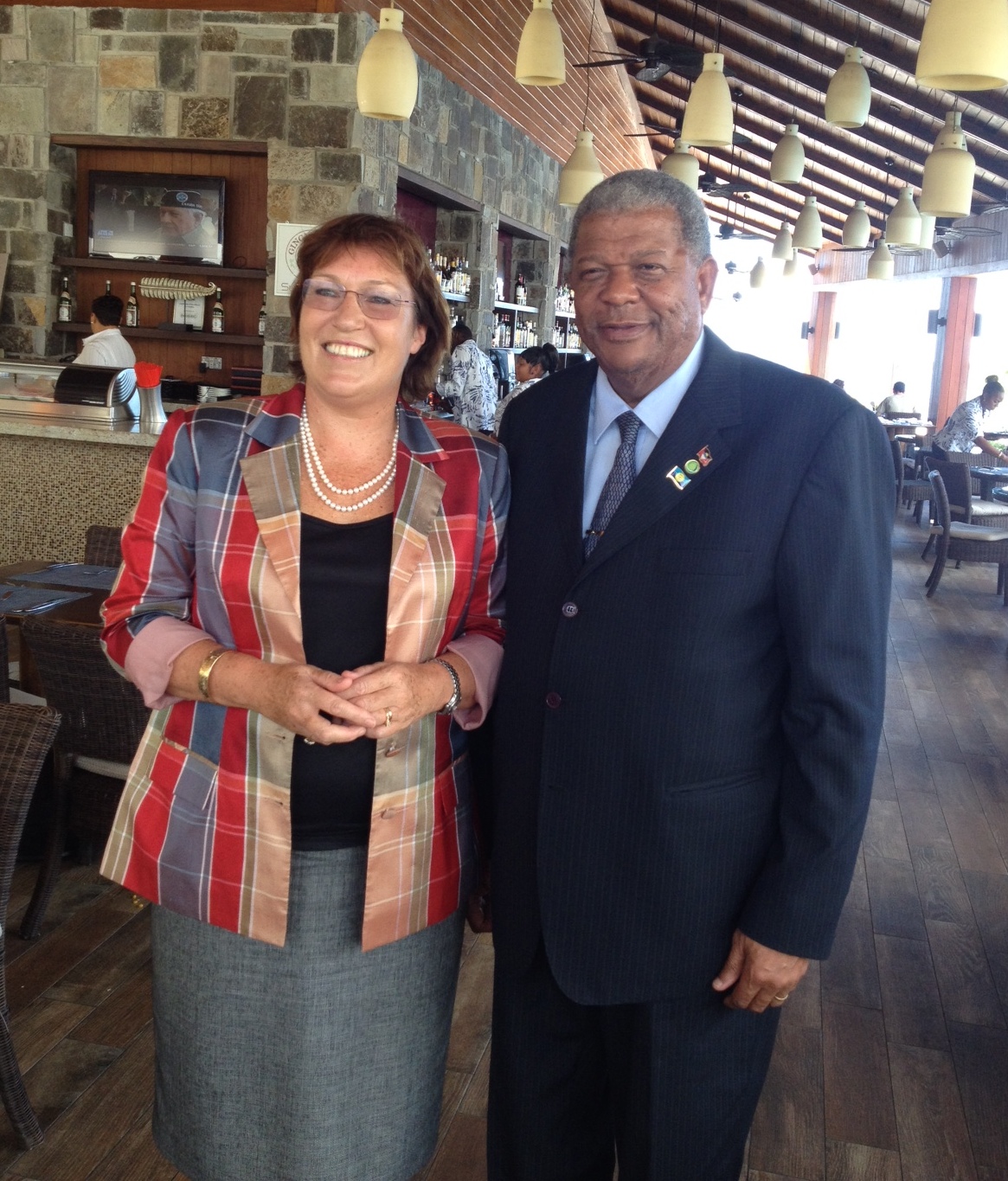 PM Spencer with Her Excellency Jan Henderson of New Zealand