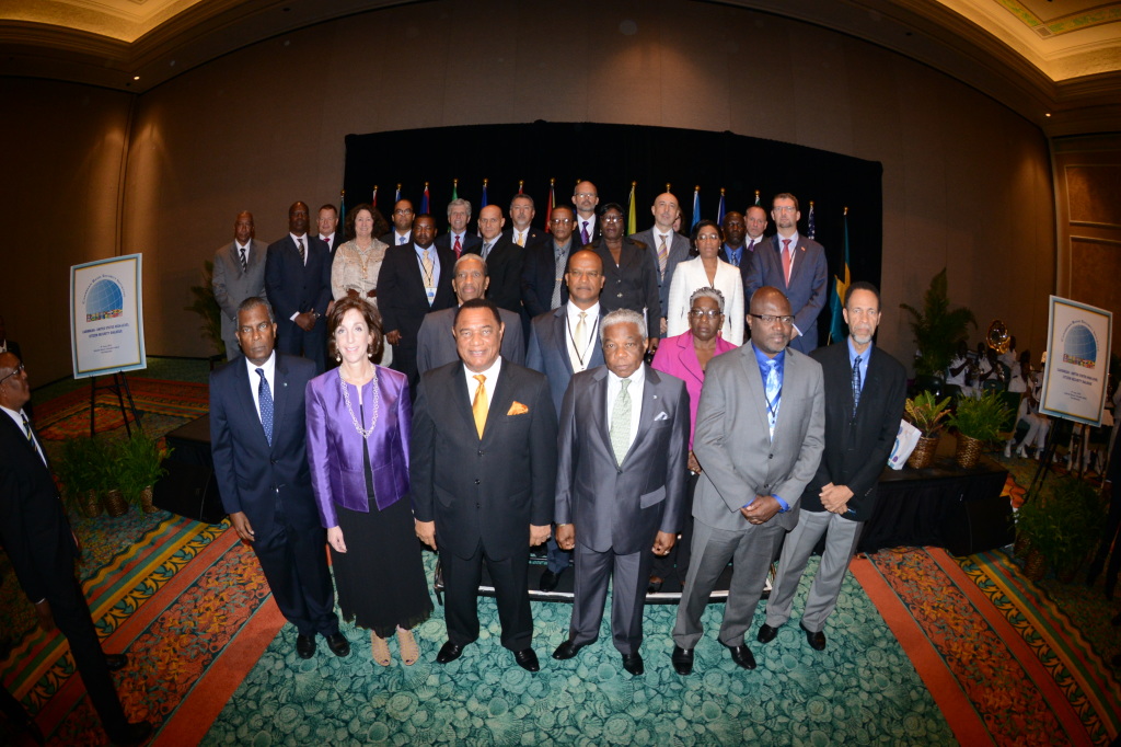 Caribbean-US High-Level Citizen Security Dialogue: &ndash; front row, from left: the Hon. Fred Mitchell, Minister of Foreign Affairs and Immigration; Roberta S. Jacobson, US Assistant Secretary for Western Hemisphere Affairs (WHA); the Rt. Hon Perry