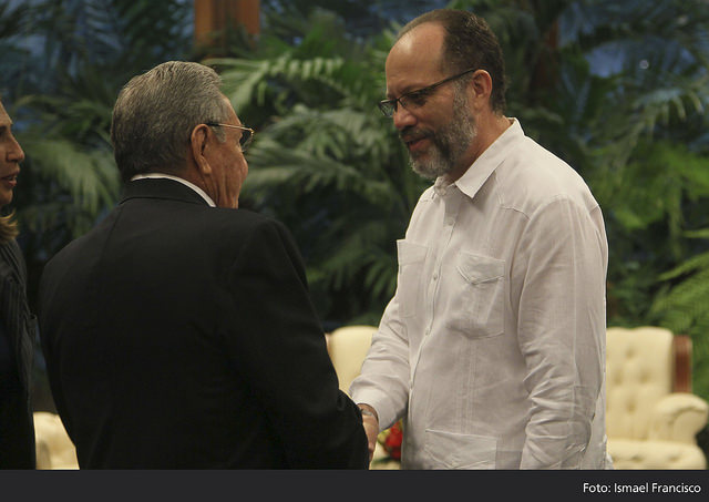 CARICOM Secretary-General Ambassador Irwin LaRocque meets Cuba&rsquo;s President Raul Castro at a recent CARICOM-Cuba Summit in Havana
