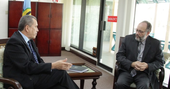 Head of the UNEP Regional Office for Latin America and the Caribbean, Mr Leo Heileman, pays courtesy call on CARICOM Secretary-General Ambassador Irwin LaRocque