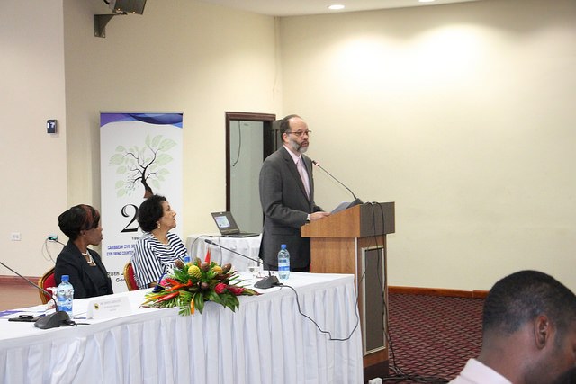 Secretary General of the Caribbean Community delivering remarks