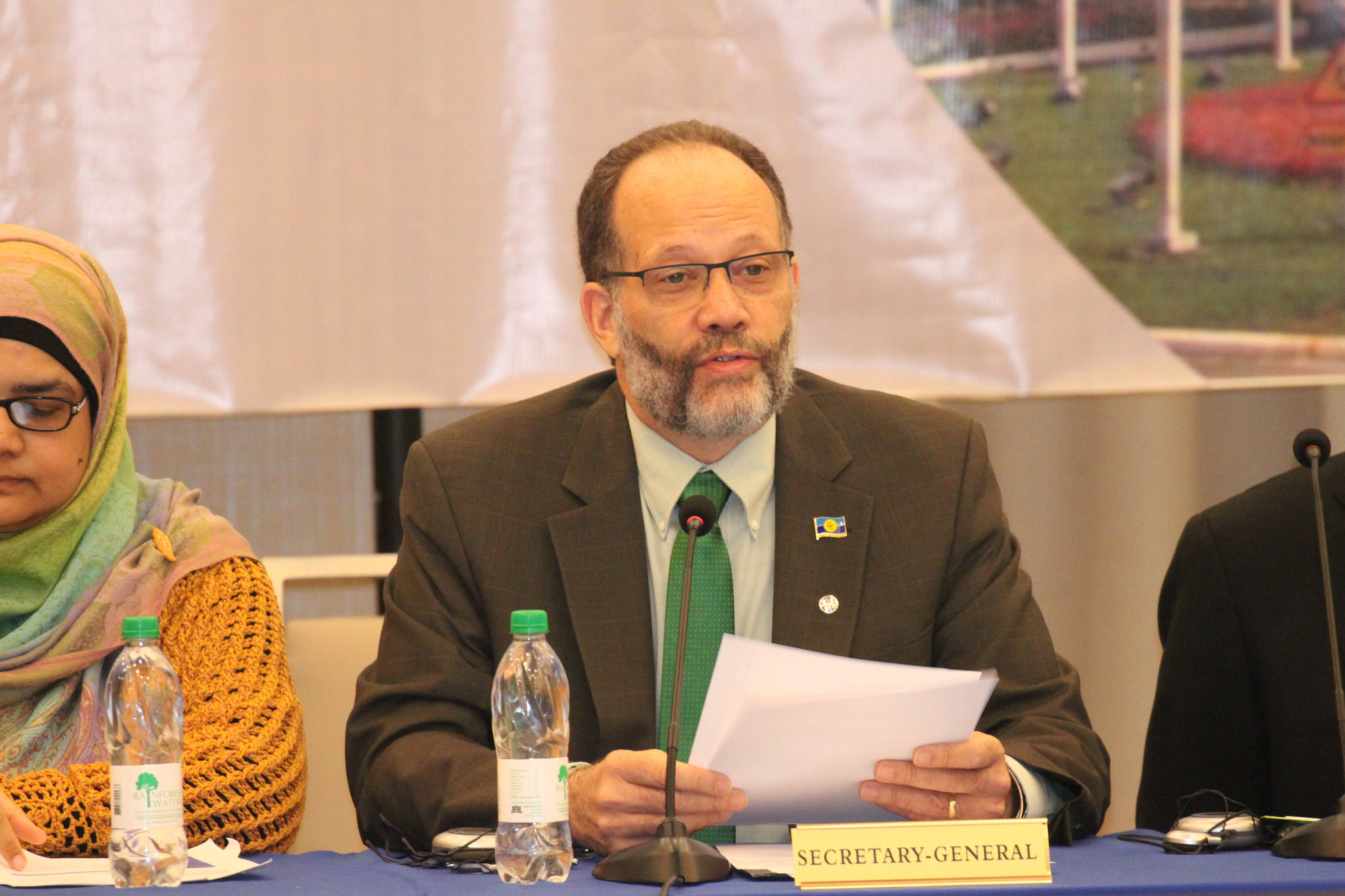 CARICOM Secretary-General, Ambassador Irwin LaRocque addresses the opening of the Meeting