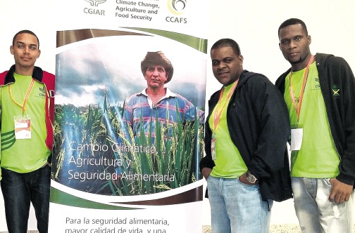 File photo: The members of Revofarm (from left) Warren Robinson, Ricardo Gowdie, and Oshane Gooden