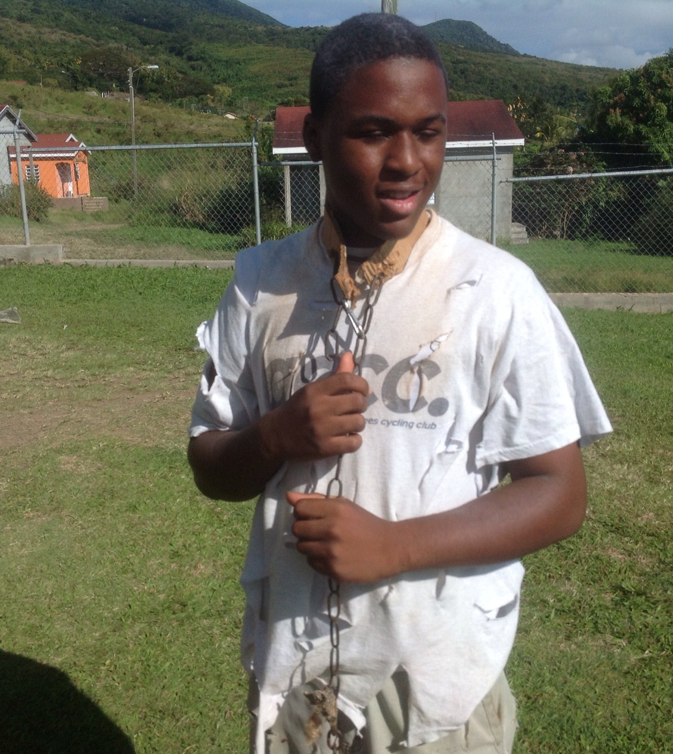 Student dressed as a slave.