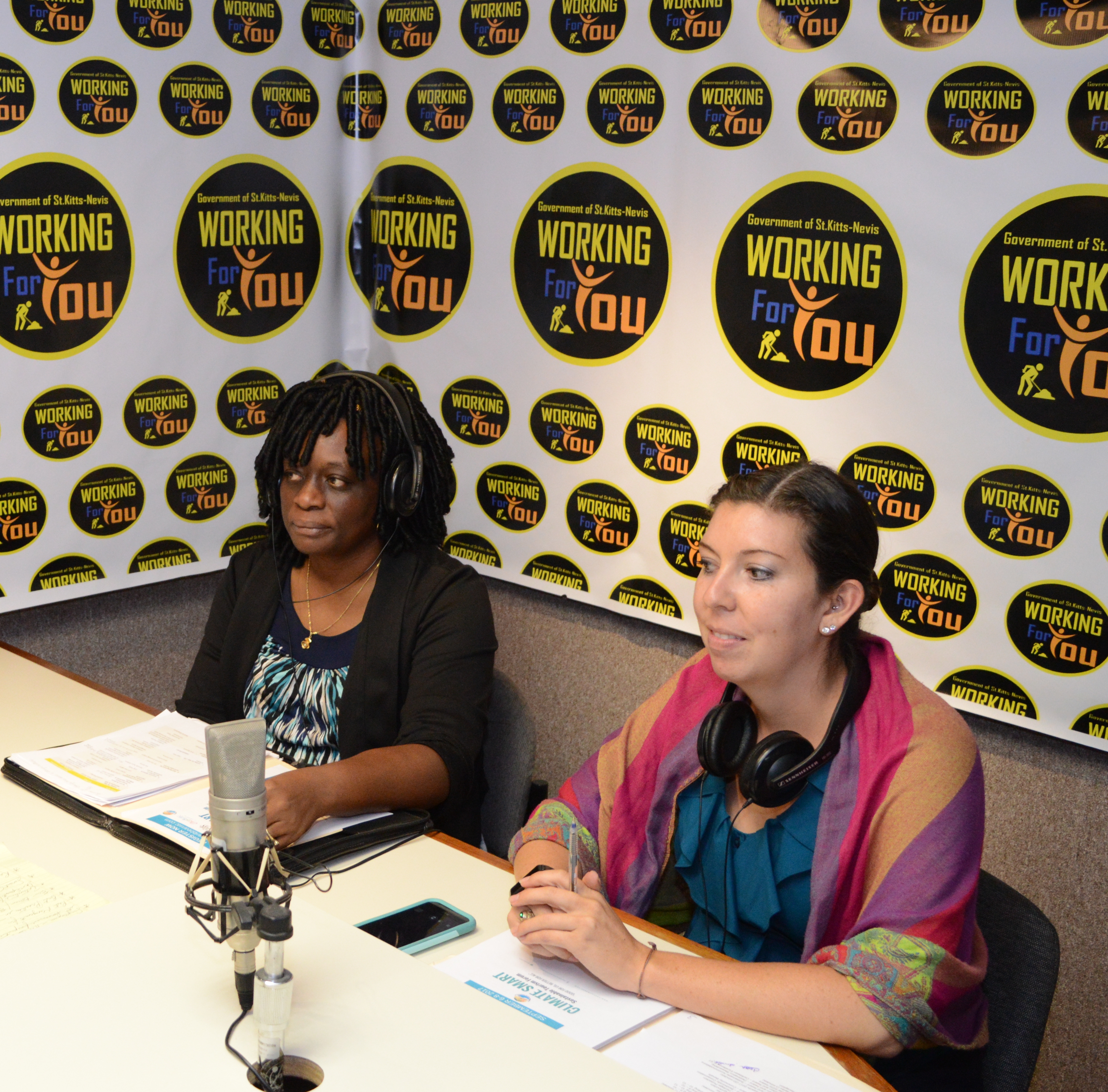 Representatives from the Ministry of Tourism, Assistant Secretary, Diannille Taylor-Williams, and Annette Esquibel, Sustainable Tourism Coordinator.