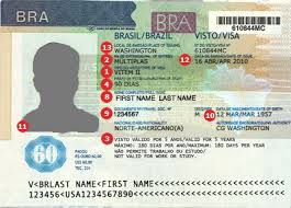 Sample Brazilian Visa