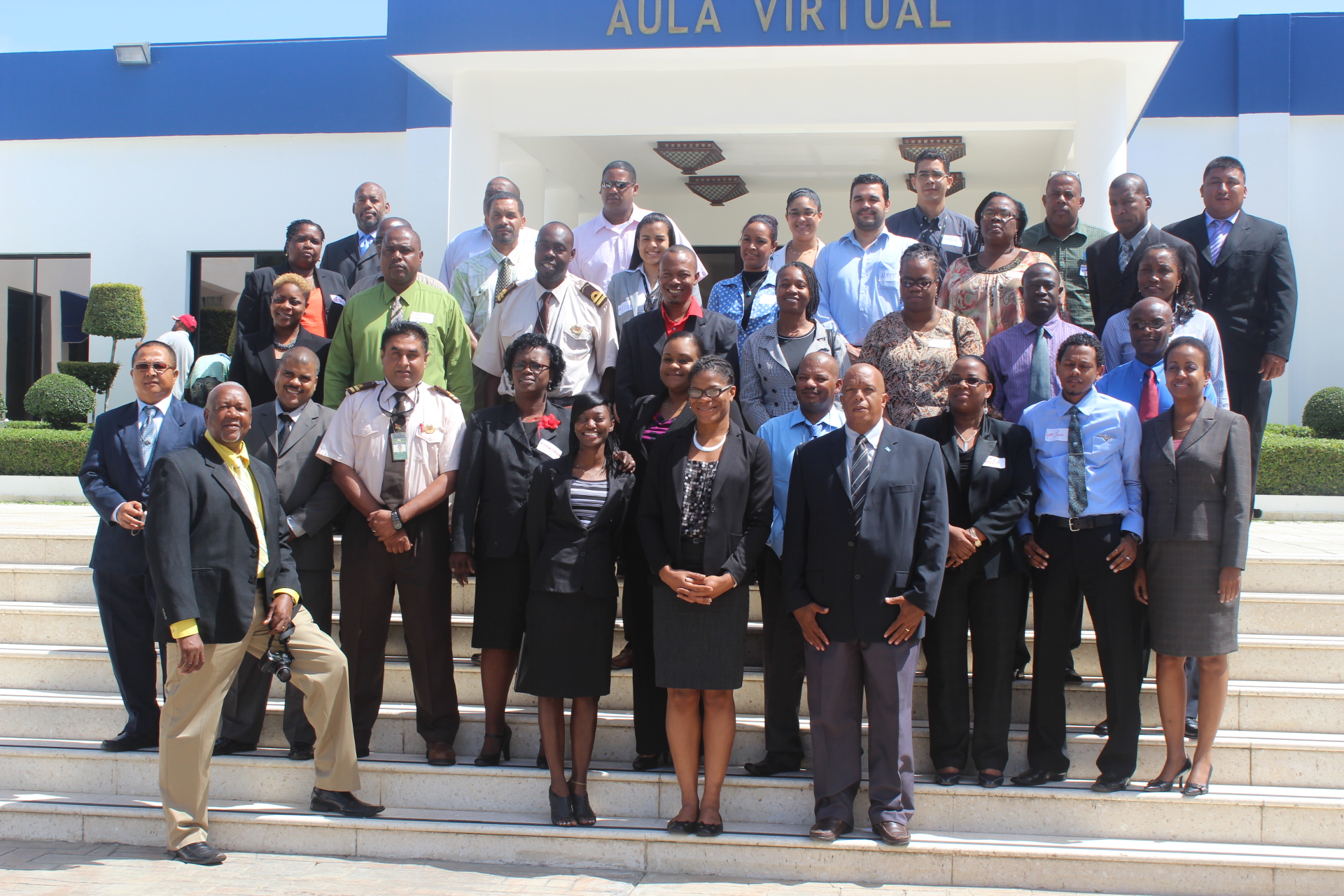 Participants in the first Regional Customs Workshop under the project pose for a photo at the World Customs Organization Regional Training Centre in the Dominican Republic , in July 2012