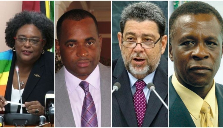 L-R: Prime Ministers Amor Mottley, Roosevelt Skerrit, Ralph Gonsalves and Keith Mitchell