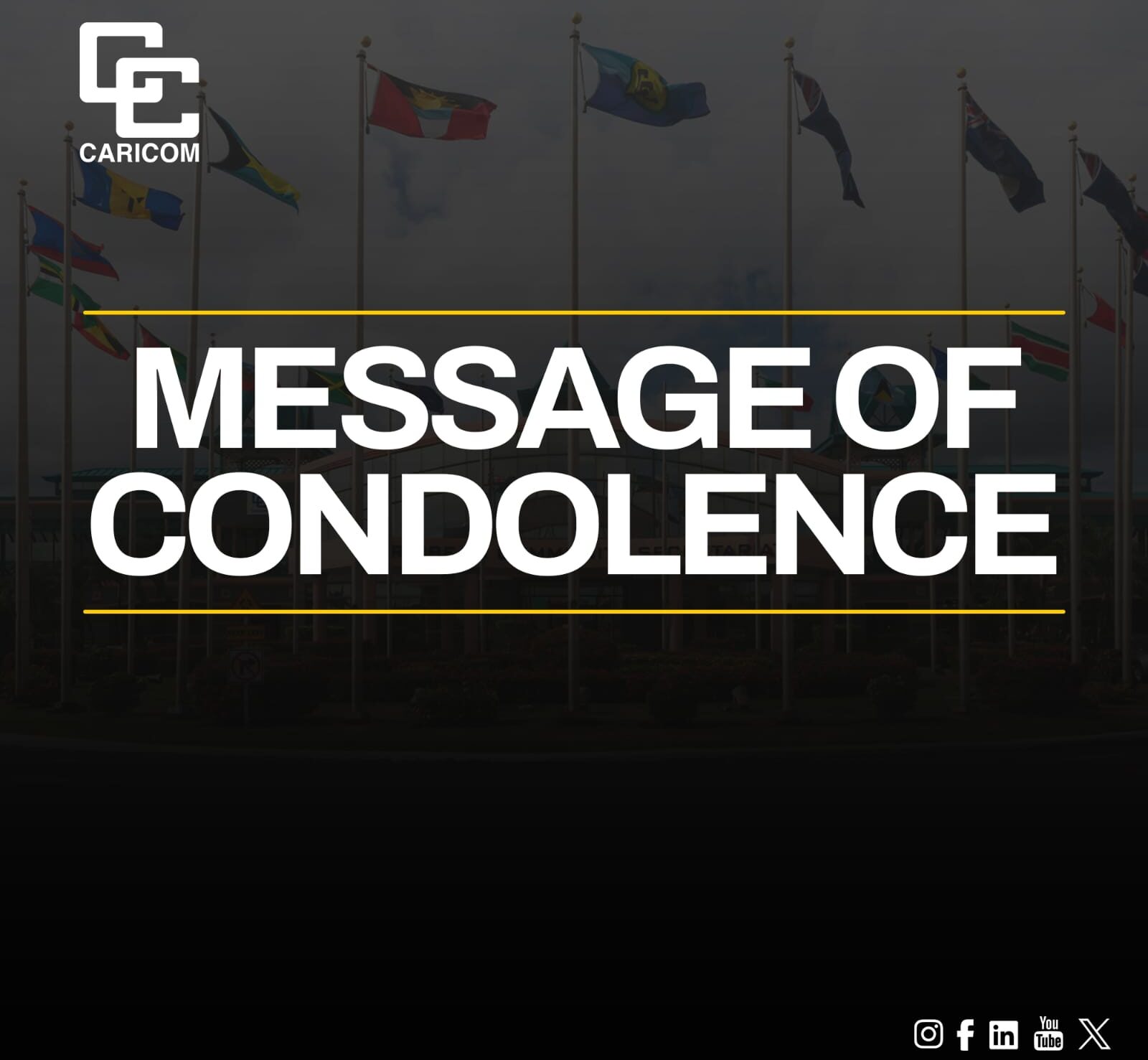 Message of Concolence graphic