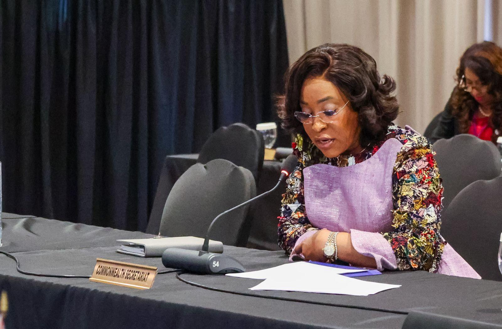 Hon. Shirley Botchwey at the 50th Regular Meeting of the Conference of the Caribbean Community (CARICOM) Heads of Government Meeting