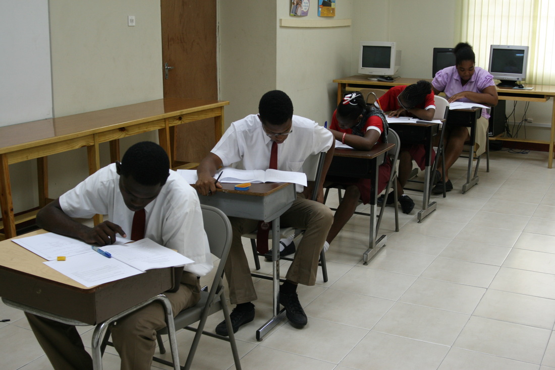 Students-doing-CXC-Exam-