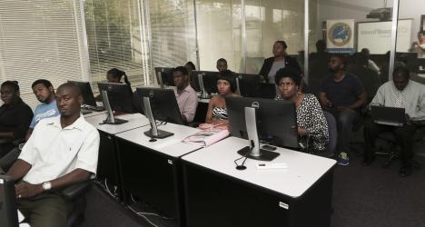 Participants at a training programme (photo via Caribbean News Now)