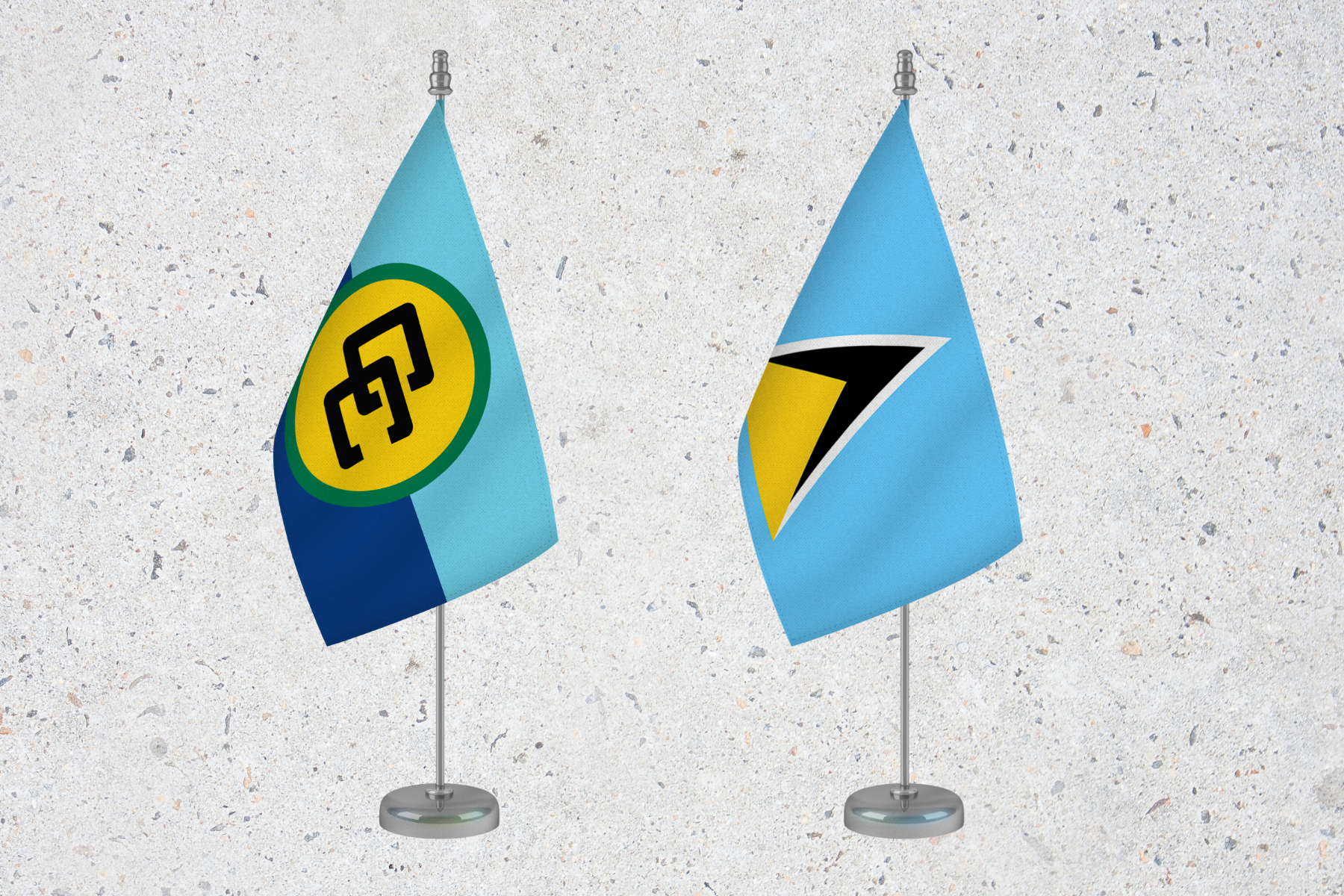 caricom-saint-lucia-flags