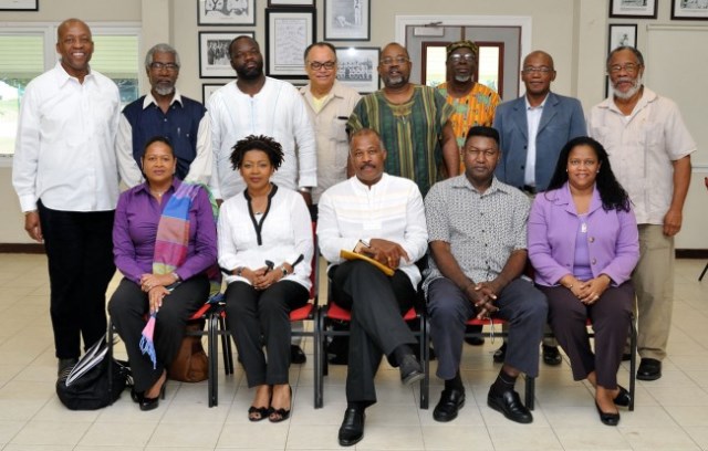 A group shot of the CARICOM Reparations Commission when it met at UWI Mona in 2014
