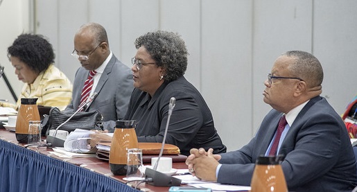 Barbados Prime Minister Mia Mottley at Friday's meeting