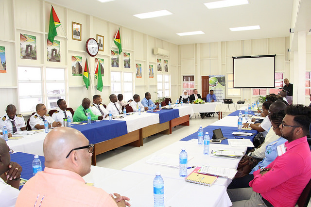 A view of the audience and head table during the opening ceremony for a National Customs Workshop on Multilateral Environmental Agreements being hosted in Guyana by the CARICOM Secretariat March 24-26, 2015.