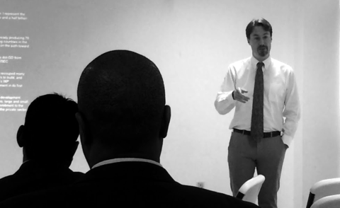 Internet Security expert Bill Woodcock speaks at a cyber security workshop at Grenada ICT Week, St Georges last week. (Photo via Trinidad Guardian)