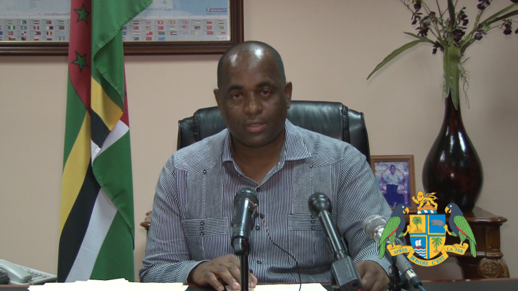 Dominica&rsquo;s Prime Minister Hon. Roosevelt Skerrit addressing the nation Friday night. Photo OPM Dominica
