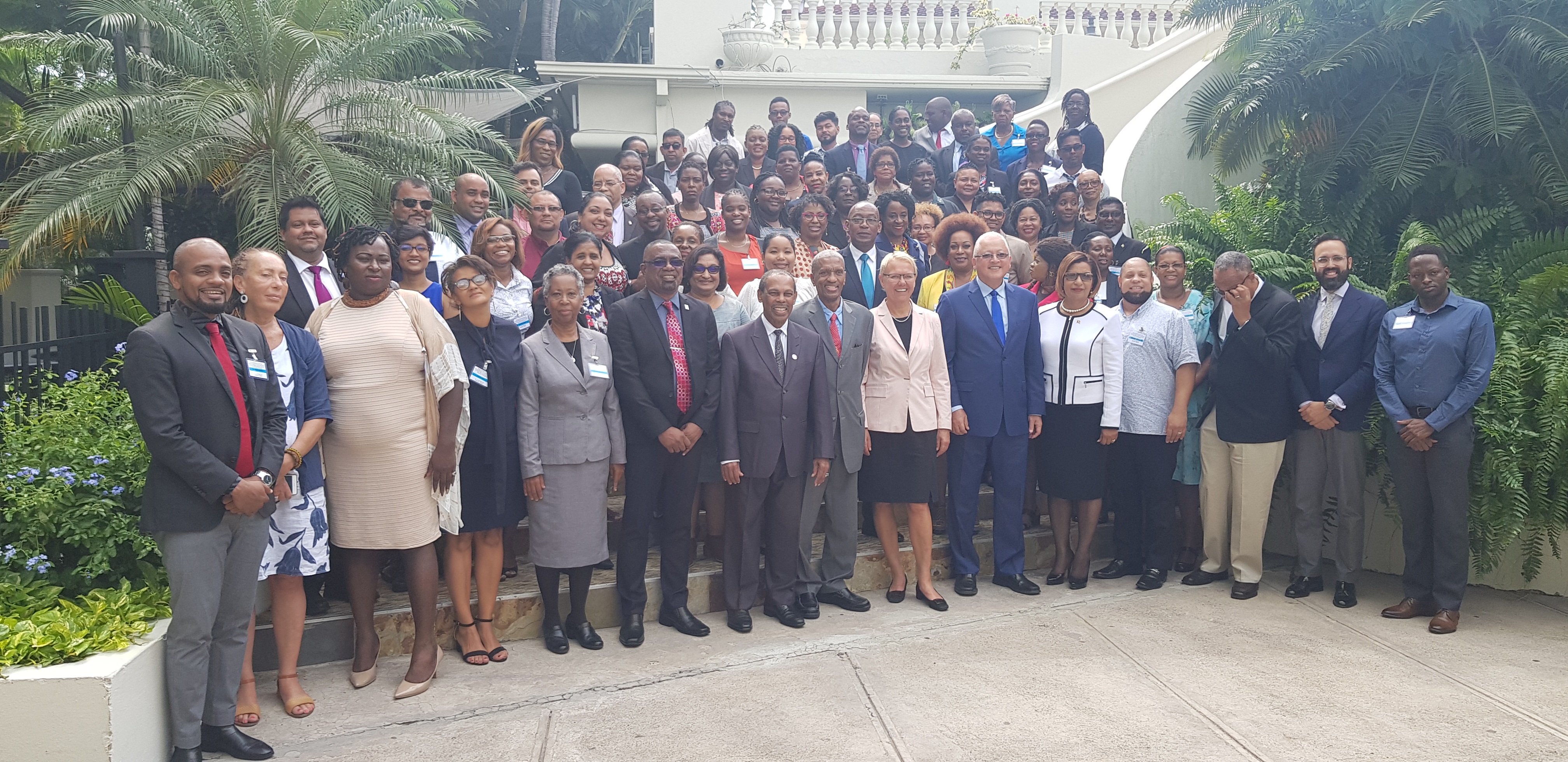 Image caption: Hon. Delroy Chuck, Minister of Justice, Jamaica with participants of the Regional Meeting for Advancing Recommendations for Addressing Gaps in the Human Rights Response under the PANCAP Justice For All Programme