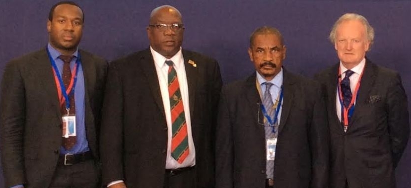 From left: Eustace Wallace, Dr. the Hon. Timothy Harris, Osbert DeSuza and Dr. David Doyle at UN-CELAC Summit