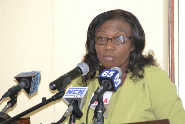 Executive Director of the Guyana National Bureau of Standards (GNBS) Evadnie Innis speaks to stakeholders about the Caricom Rapid Alert System on the Exchange of Information on Dangerous (non-food) Consumer Goods, CARREX