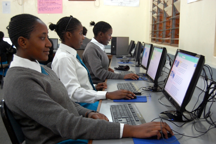Students in Grenada are preparing to take their CXC exams by computer.
