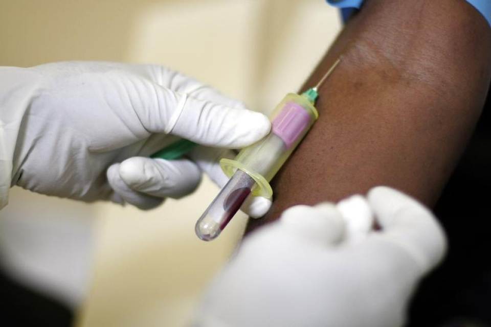 A Haitian takes an HIV test at a hospital in Port-au-Prince on World AIDS Day in Port-au-Prince in this file photo. REUTERS/Eduardo Munoz